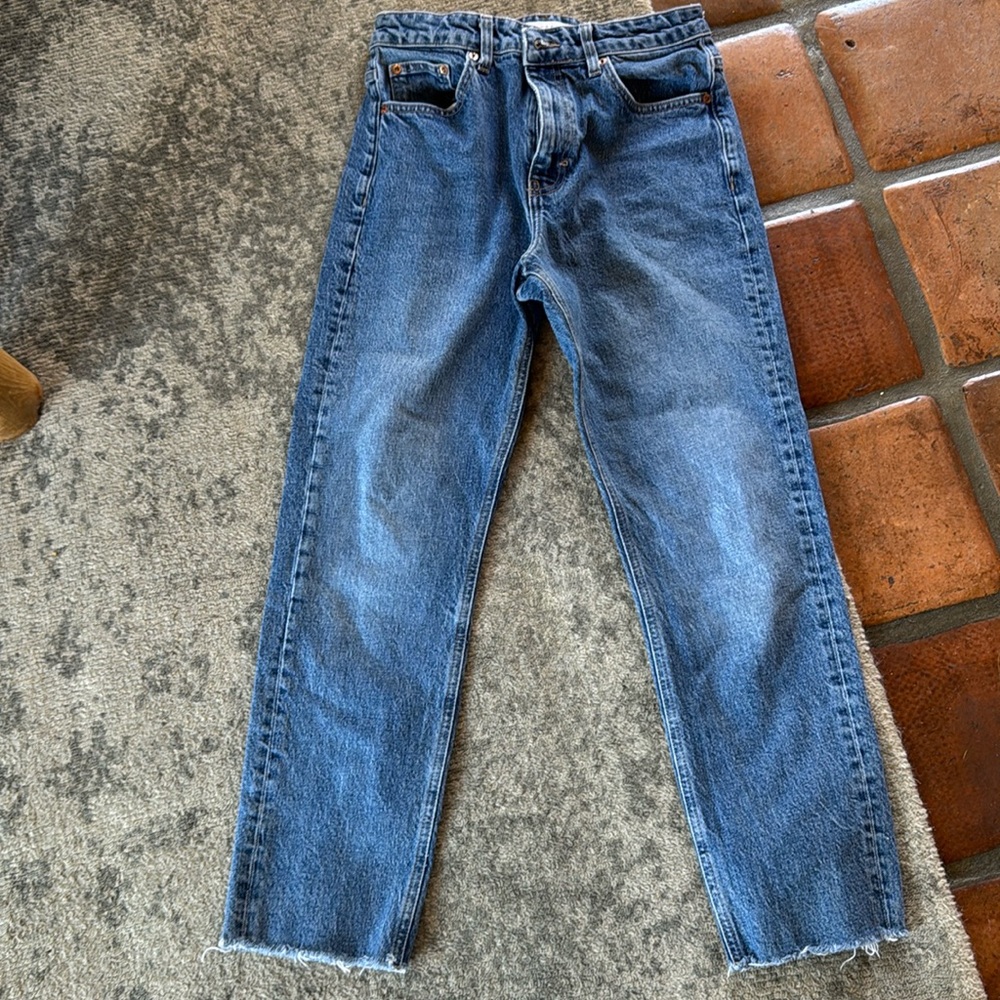 Top Shop jeans- raw edge Denim Size 28/32 Jeans